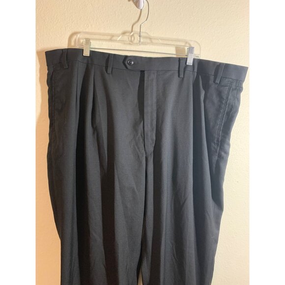 Roundtree & Yorke Travel Smart Big & Tall Mens Pants Size 44x30 Black #4-AC3 - Picture 2 of 5